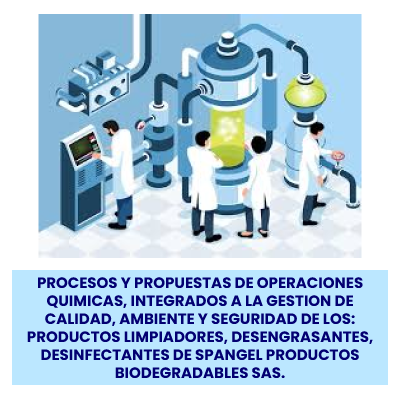PROCESOS Y PROPUESTAS DE OPERACIONES QUIMICAS,  INTEGRADOS A LA GESTION DE CALIDAD, AMBIENTE Y SEGURIDAD DE  LOS: PRODUCTOS LIMPIADORES, DESENGRASANTES, DESINFECTANTES DE SPANGEL PRODUCTOS BIODEGRADABLES SAS.